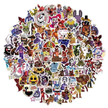 10/50Pcs/pack Fnaf Stickers Cartoon Anime Game Security Breach For