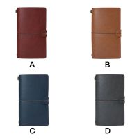 Leather Notebook A6 Vintage Style Phone Holder Diary Planner with Rope PVC Bag Copper Buckle School Office Book Travel