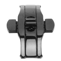 fgjdtrdh Watch Buckle Folding Double Push Button Watch Clasp Unisex Stainless Steel Black for Watch Band for Female