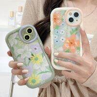 เคสโทรศัพท์ดอกทานตะวันลายดอกเดซี่สำหรับ iPhone 14 13 11 12 Pro Max 14Plus เคสลูกอมเคี้ยวนุ่มแบบใสปกป้องกล้องหลากสี