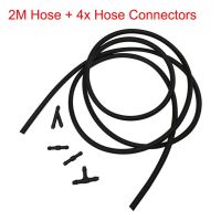 2M Universal Windshield Washer Nozzle Hose Tube Pipe W/ Connector T Y Straight For Front Window Headlight Pump Car Accessories