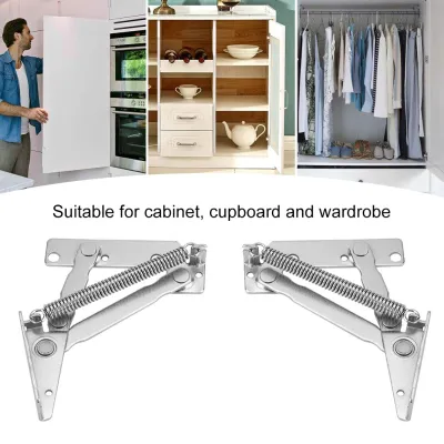 2pcs Folding spring hinge 10KG 80 degree Cabinet Door Lift Up Stay Flap Top Support Hinges Furniture Hardware bisagra Door Hardware  Locks