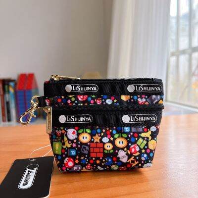 Lesportsac 2023 สามารถใส่ใบขับขี่กระเป๋าใส่อุปกรณ์เสริมหูฟังลำลองกระเป๋าใส่บัตรขนาดเล็กกระเป๋าเก็บเครื่องสำอาง3394