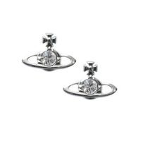 Westwood Vivian Vivian Spot VivienneWestwood Genuine West Empress Dowager Mens and Womens Single Diamond Saturn Stud Earrings 2023 Imported