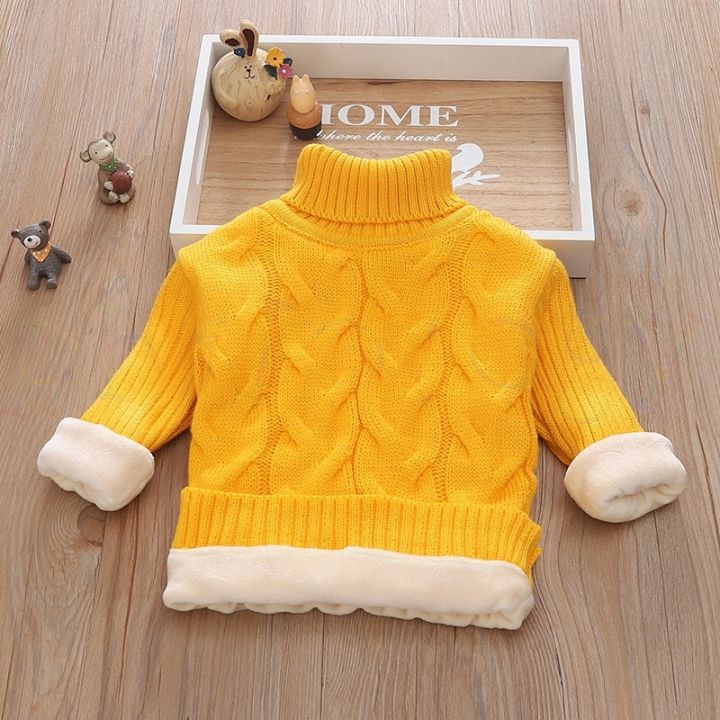 philology-add-plush-pure-color-winter-boy-girl-kid-thick-knitted-bottoming-turtleneck-shirts-solid-high-collar-pullover-sweater