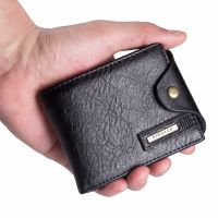 New Mens Small Wallet Vintage Multifunction Purse With Coin Pocket Mini Brand Male PU Leather Card Money Bag Wallets