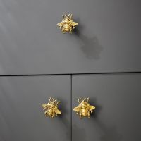 【YD】 Drawer Cabinet Knob Ouro e Prata Nórdico Abelha Pássaro Forma Armário de Cozinha Hardware Móveis Dresser Puxa