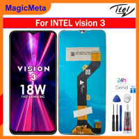 MagicMeta ต้นฉบับสีดำ6.6นิ้วสำหรับ Itel Vision 3 S661LP จอแสดงผล LCD แบบสัมผัสหน้าจอแผงดิจิไทเซอร์อะไหล่ทดแทนประกอบ