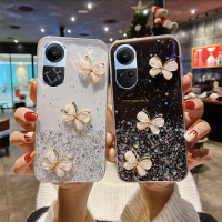 TPU แฟชั่นใหม่2023เคสโทรศัพท์สำหรับ OPPO Reno 10 / Reno 10 Pro / Reno 10 Pro + เคสลายผีเสื้อคริสตัลสำหรับ Oppo Reno 10 5G เคสหลังนิ่มใส OPPO RENO 10Pro