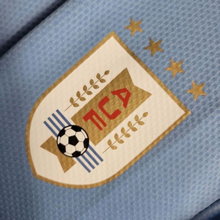 2022-2023-uruguay-home-kids-kit-football-shirt-world-cup-top-qualit-jersey-with-patch