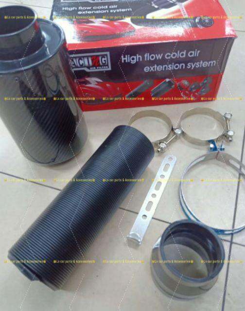 High Flow cold Air Extension system Carbon Fiber Intake Filter Open Pod