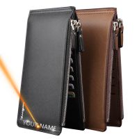 【CC】 2021 New Men Wallets Name 16 Card Holders Male Purse Leather Wallet