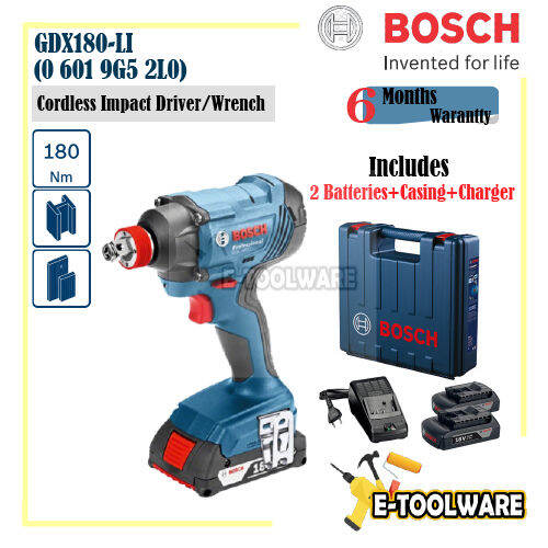 Bosch GDX180LI Cordless Impact Wrench 2In1 Professional Cordless