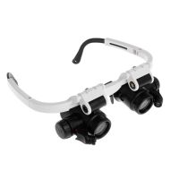 【New-store】 yiyin2068 8X 23X Headband Magnifier with LED Mounted Magnifying Glass Lens