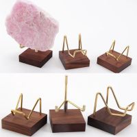 Metal Arm Wooden Base Display Stand Holder for Crystal Ball Home Decor