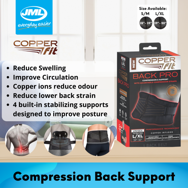 [JML Official] Copper Fit Compression Back Pro Support Waist Improve