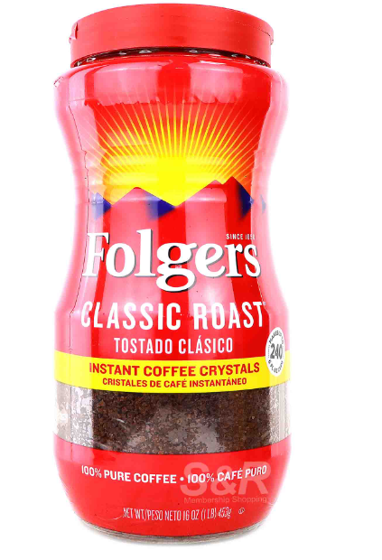 Folgers Classic Roast Instant Coffee Crystals 453g | Lazada PH