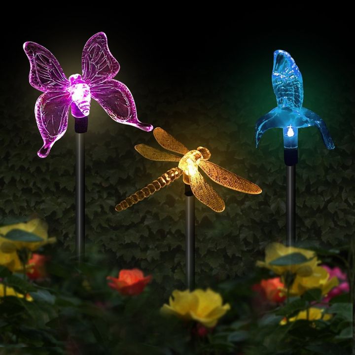color-changing-led-solar-landscape-path-yard-light-outdoor-dragonfly-butterfly-bird-lawn-lamps-waterproof-solar-garden-lights