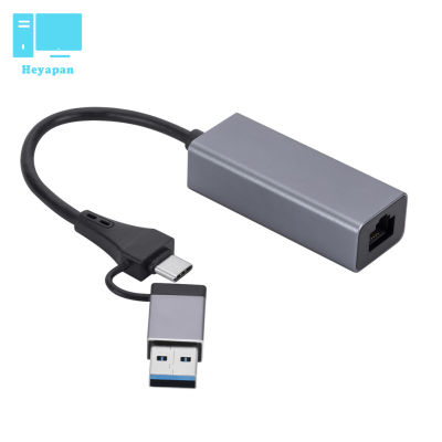 ⚡จัดส่งที่รวดเร็ว Usb 3.0 Hub Gigabit Ethernet Type-C ไปยังอะแดปเตอร์เครือข่าย USB-C ไปยังพอร์ต Lan Rj45 3พอร์ตแยก Usb3.0