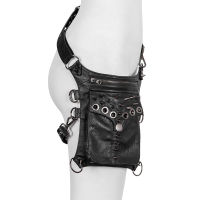 Norbinus Women Waist Bags Fanny Pack PU Leather Drop Leg Bag Rock Motorcycle Thigh Belt Bag Messenger Shoulder Crossbody Bags