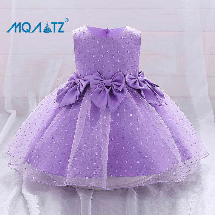 MQATZ Flower Newborn Baby Girl Party Dress For 1 Year Birthday Princess