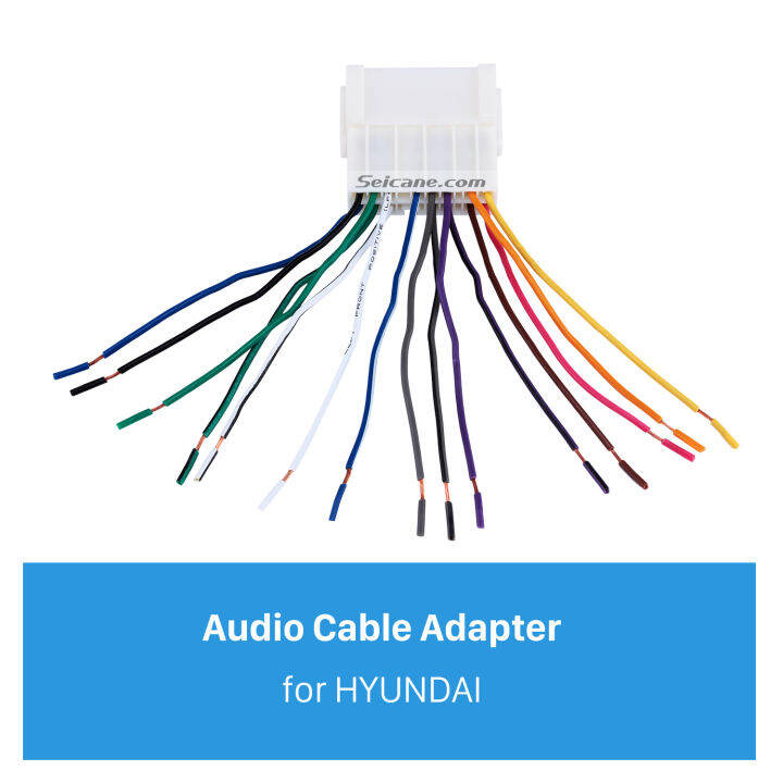 Seicane Wiring Harness Adapter Audio Cable for HYUNDAI Elantra/Sonata