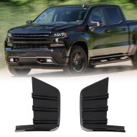 Front Bumper Fog Light Trim Frame Fog Light Lamp Cover Trim Frame Fog Light Cover Frame for Chevrolet Silverado 2019-2022 Black