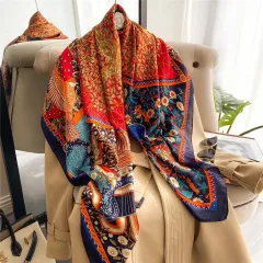 Shop Leaves Cashmere & Silk Long Scarf for Ladies – Louis Jane