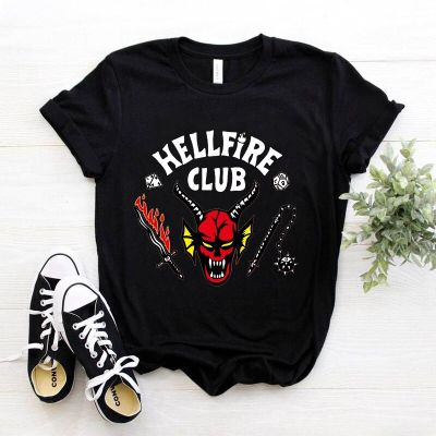 Hellfire Club Strange Things 4 T Shirt Eleven Funny T Shirt Short Sleeve Ulzzang Moda Gildan