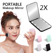 Mini Makeup Mirror With Led Light Small Portable Foldable Small Handheld