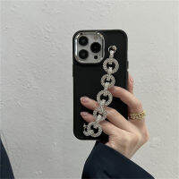 DDJJ เคส iPhone 13 12 11 14 Pro Max XR XS MAX 3D หรูหรา Bling กำไลพลอยเทียมนิ่มเคสโทรศัพท์ป้องกันฝาหลัง Capa