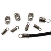 50pcs สแตนเลสสตีล Clasps ฤดูใบไม้ผลิ Hook Connector CRIMP End ลูกปัด Caps Fastener Clasps สำหรับ 1.5/2/ 2.5/3/3.5/4 มม.รอบสายไฟ-GEIWH MALL