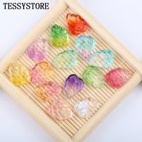 10pcs Small Flower Leaves Lampwork Beads Multi Gradient Color Glass Beads For Jewelry Making Handmade DIY Accessories DIY accessories and others