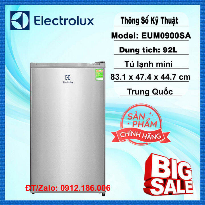 Tủ lạnh mini Electrolux EUM0900SA 92L Hàng chính hãng Lazada.vn
