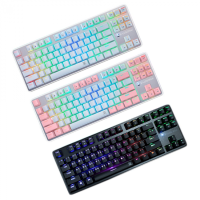 NUBWO X21 TKL RGB Mechanical Gaming Keyboard คีย์บอร์ดเกมมิ่ง - (สีดำ,สีชมพู,สีขาว)