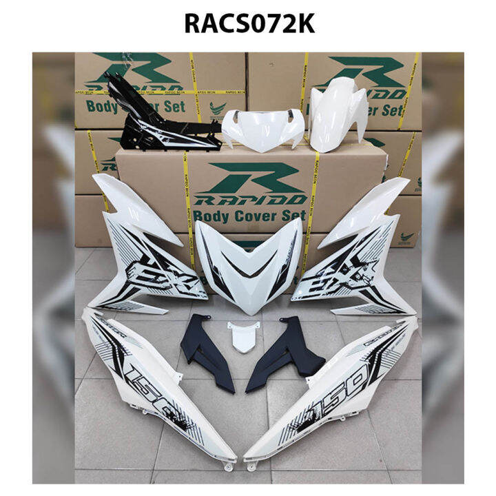 Rapido Cover Set Y Zr V Exciter White Sticker Tanam Airbrush Lazada