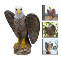 Loviver ที่สมจริงนกอินทรีเหยี่ยวเหยื่อล่อสำหรับล่าสัตว์ Bird Pigeon Scarer กลางแจ้ง Garden Decors