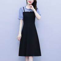 ▲∈✱ yards chiffon dress female 2023 summer new sweet can salt reduce age hip fat mm waist hitting