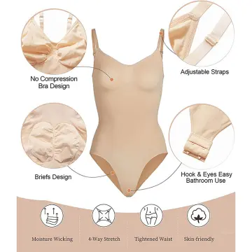 Low Back Bodysuit for Women Tummy Control Shapewear