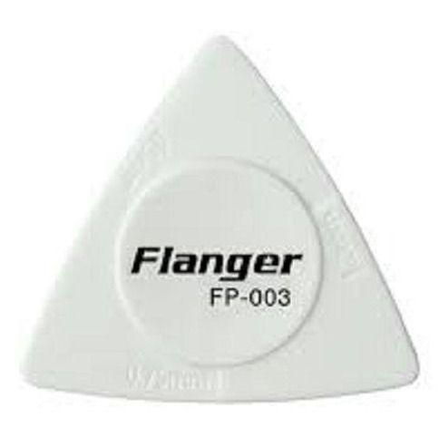 Flanger 3 ความหนาสามเหลี่ยมกีตาร์ Picks Antislip สไตล์ Picks 1 ชิ้น สีขาว