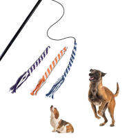 FURBABY Extendable Flirt Pole Rod and Exerciser for Dogs with Chasing Tail Braided Tug of War Toy