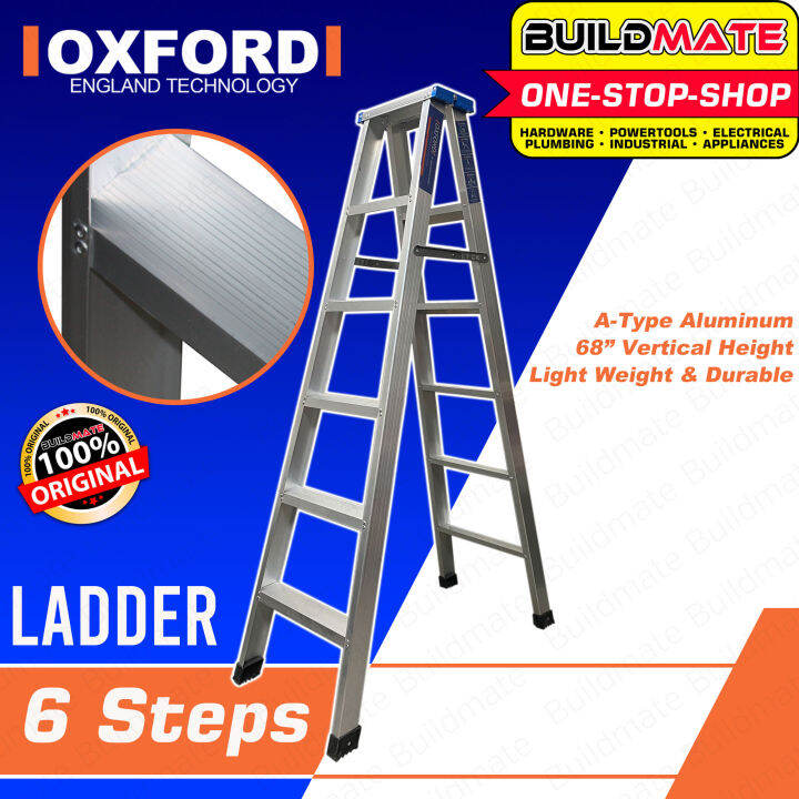 OXFORD ENGLAND Aluminum Step Ladder 6 STEPS •BUILDMATE• Lazada PH