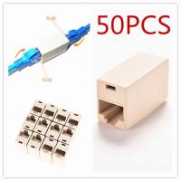 50pcs RJ45 CAT5 Coupler Plug Network LAN Cable Extender Joiner Connector Adapter (Intl)