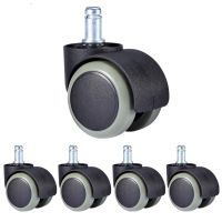 Myhomera 5Pcs Office Chair Wheel Caster 2 50KG 360 Degree Mute Swivel Castor Furniture Feet Replacement Wheels Roller Rubb