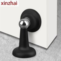 New Stainless Steel Magnetic Door Gear Door Stopper Anti-collision Silicone Door Fixed Mute Door Touch Ground Suction Door Hardware Locks