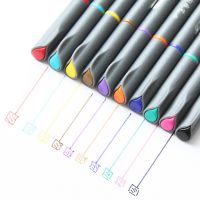 【✔In stock】 345FRRR ชุดปากกาวาดที่เขียนคิ้วบางหลากสีสุดสร้างสรรค์0.38มม. หมึกเจลปากกาอัลเครื่องเขียนสำนักงานซัพพลาย