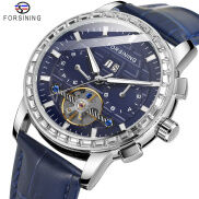 Forsining Đồng Hồ Tự Động Tourbillon Đồng Hồ Vàng Đen Sóng Thời Trang Đồng
