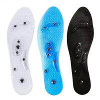 U Nisex แม่เหล็กนวด Insoles เท้ากดจุดแผ่นรองเท้าบำบัด S Limming Insoles สำหรับการสูญเสียน้ำหนักใสนวดเท้า