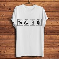 Chemical Periodic Table Of Elements Design Teacher T Shirt Men White Homme Cool Geek Tshirt