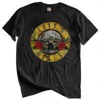 Loose Creative Camisa Camisetas Guns N Roses Bullet Logo Black MenS Graphic Homme Tops Cool Printed T-shirt Top Humor Hipster